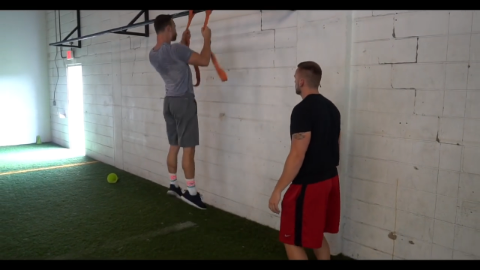 Athlete Performs Reactive Plyometrics Jumps