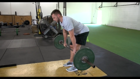 Athlete Performs Straight Leg Deadlift 