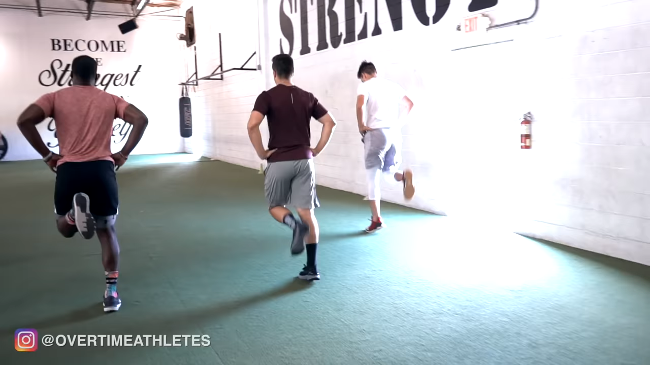 Athlete Work on Speed Training Drills