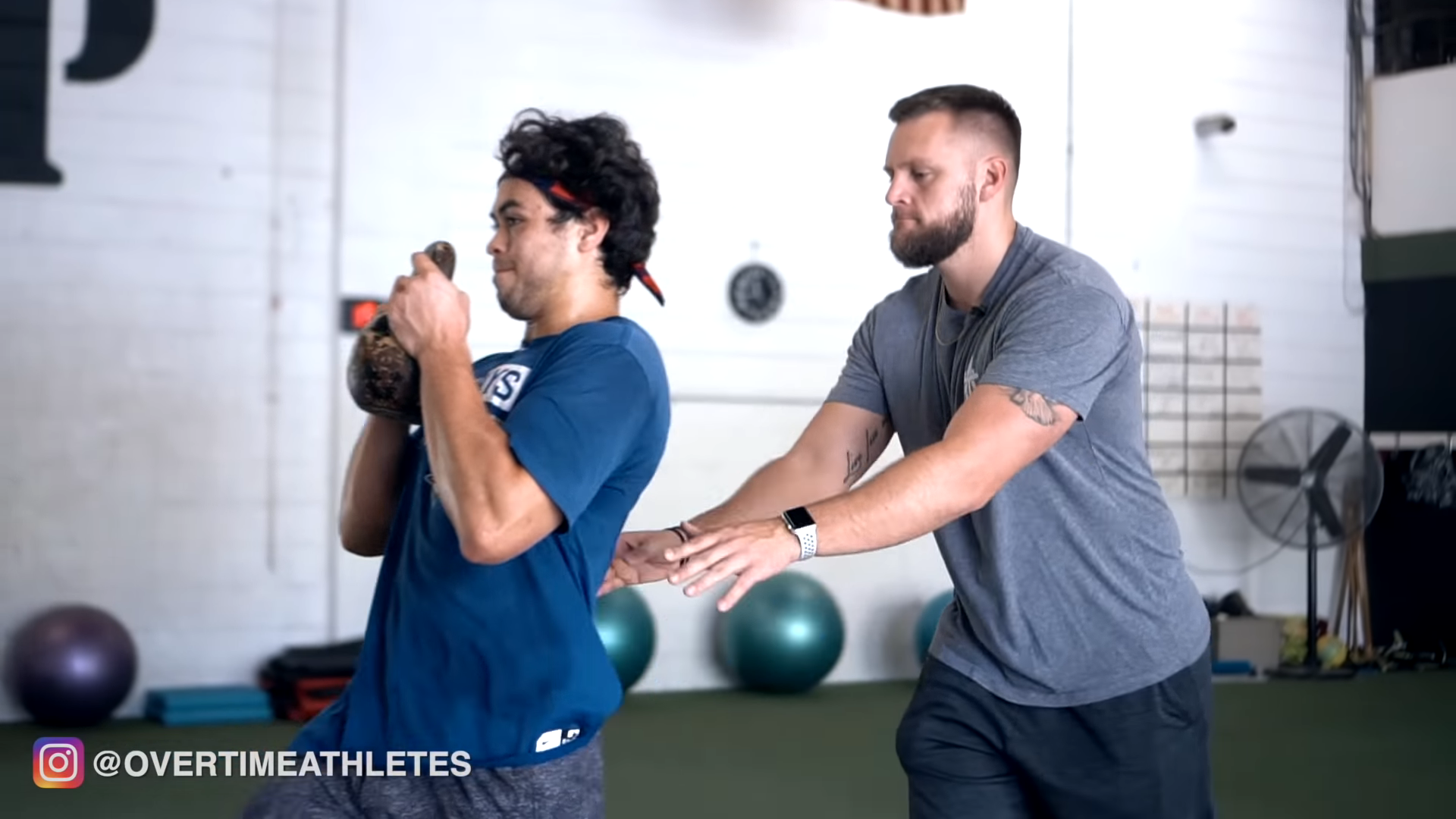 Athlete Performs Strength Training