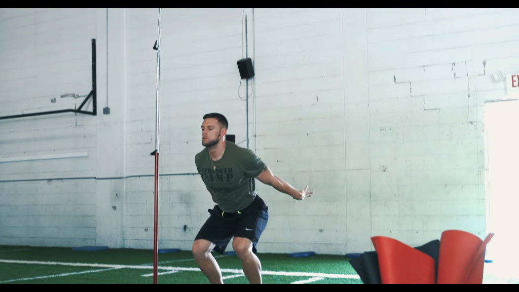 Athlete trains to increase vertical jump