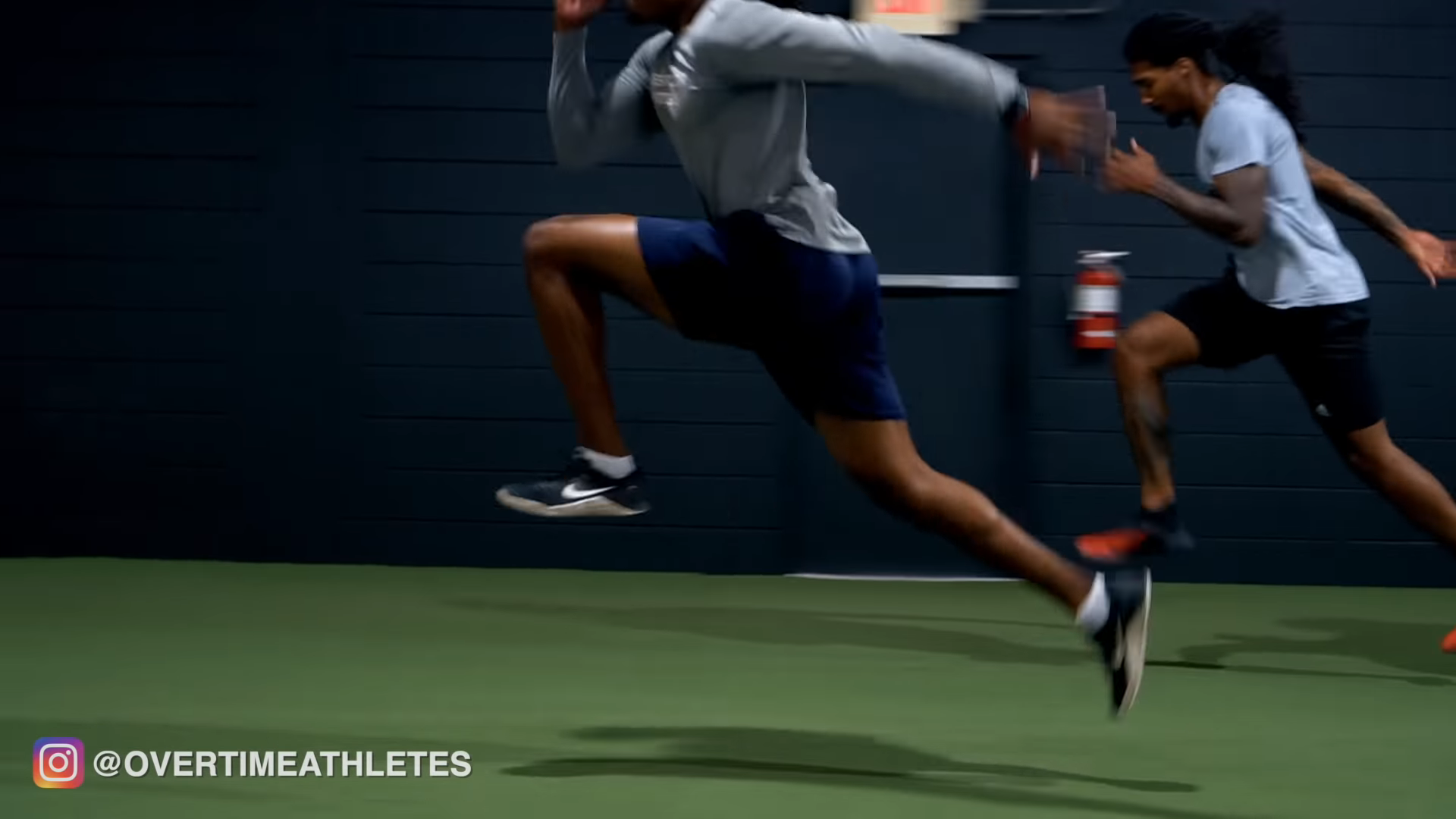 Football Athlete Performs Speed Training