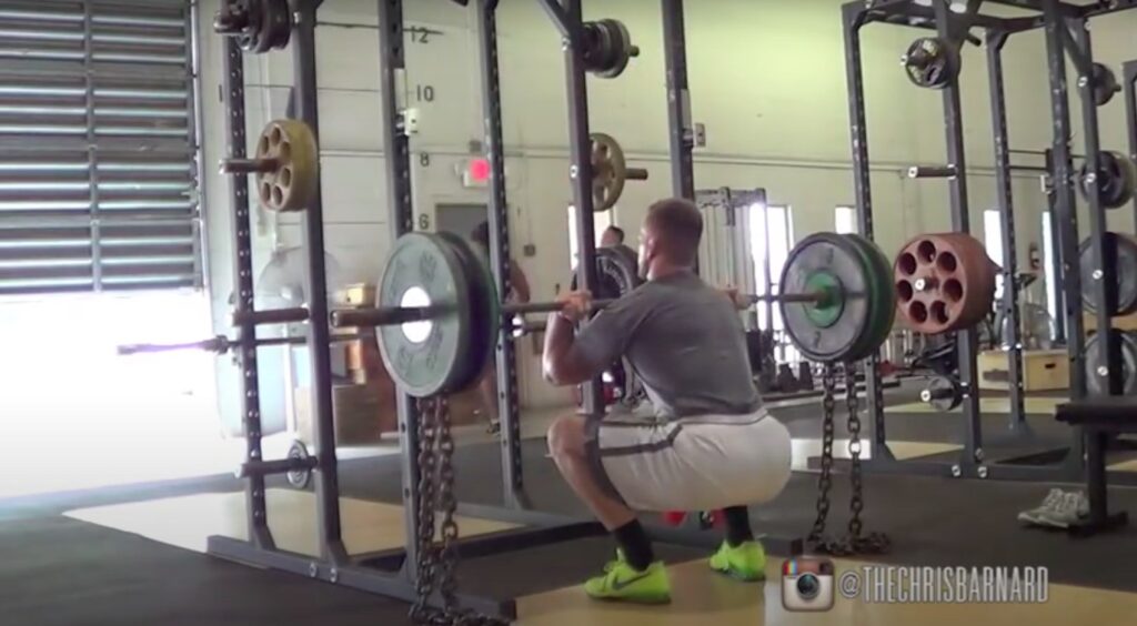 Athlete Performs Front Squat