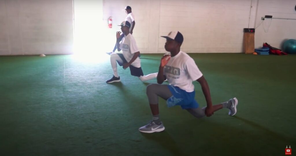 Youth Athlete Performs Lunges