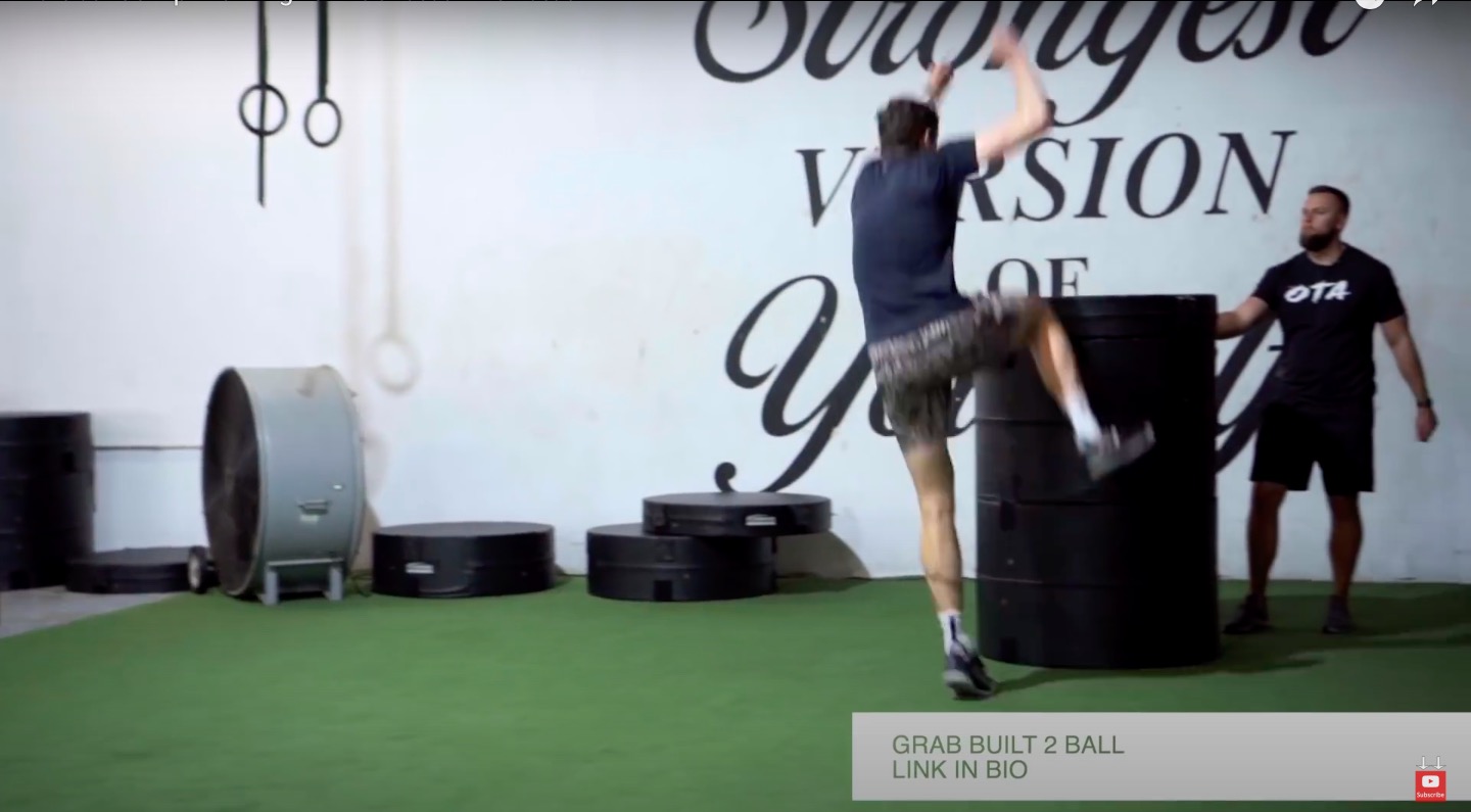 Athlete Performs Box Jump