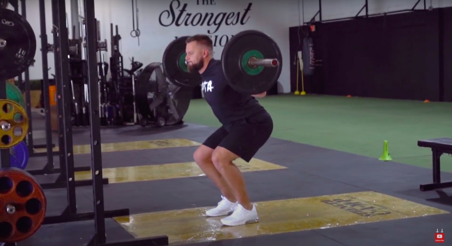 Athlete Performs Tempo Back squat