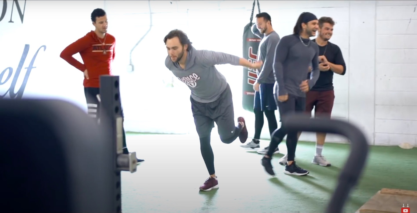 Athlete Performs Plyometrics Workout